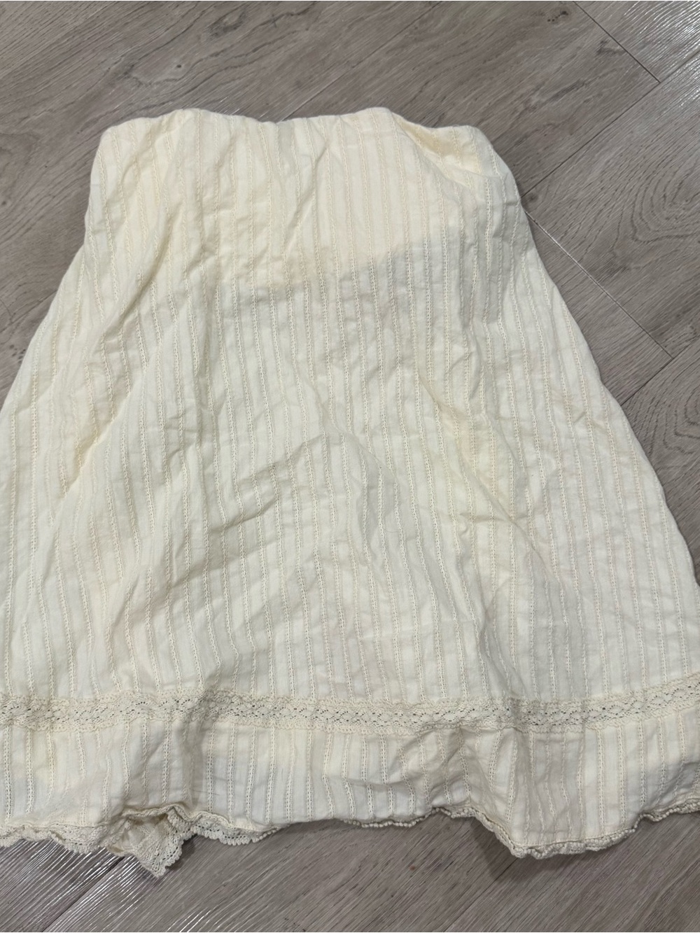 Princess Polly Butter Yellow Lace-Trim Strapless Women's Mini Dress- US 4